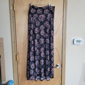 Lularoe Skirt  XL Floral  Foldover Waist  Womens